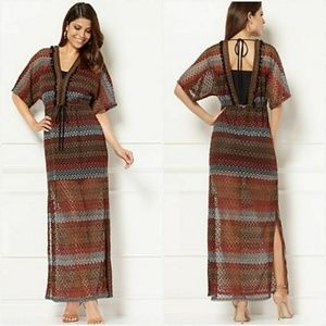 NWT Eva Mendes Rosario Maxi Dress Crochet Lace -